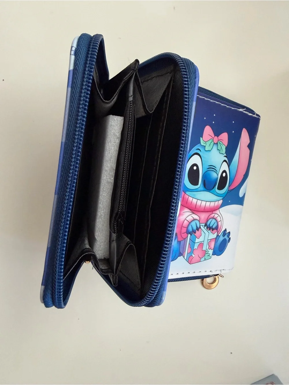 Set of two Blue Stitch Kids Zip Wallet - Cartoon Character Design